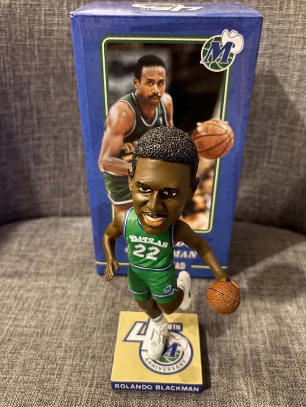 Dallas Mavericks Rolando Blackman 45th Anniversary Hardwood Classic Bobblehead